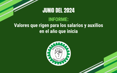 Valores que rigen para los salarios y auxilios 2024-2025